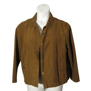 Breckinridge PL Brown Microfiber Sueded Shirt Jacket Shacket